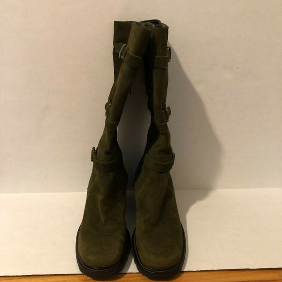 Aquatalia Olive Green Suede Boots - Picture 3 of 8